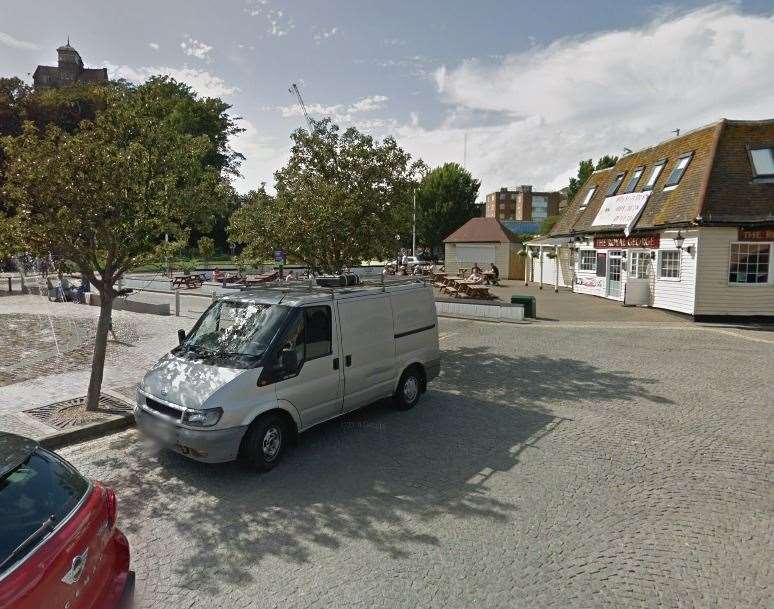 The serious assault happened on Sunday in a pub courtyard in Beach Street, Folkestone
