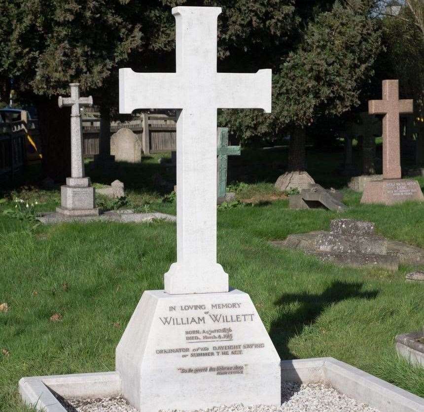 William Willett's grave in St Nicholas Churchyard, Chiselhurst. Picture: The Chislehurst Society