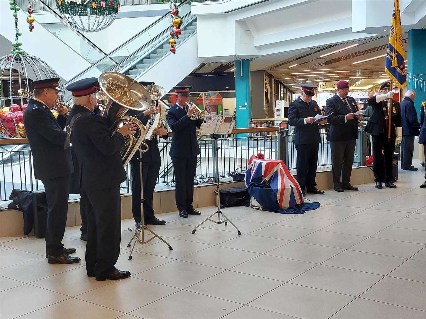 Salvation Army at Armistice Day service in The Mall, Maidstone, on Friday. Picture: Jef Curry