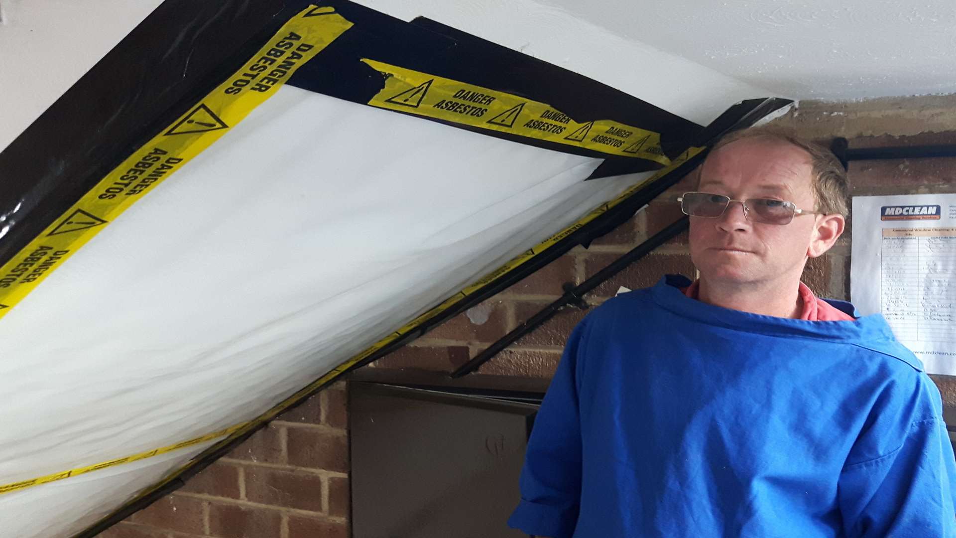 Mark Hamilton is worried about the asbestos in the flats at Goldfinch Close, Faversham