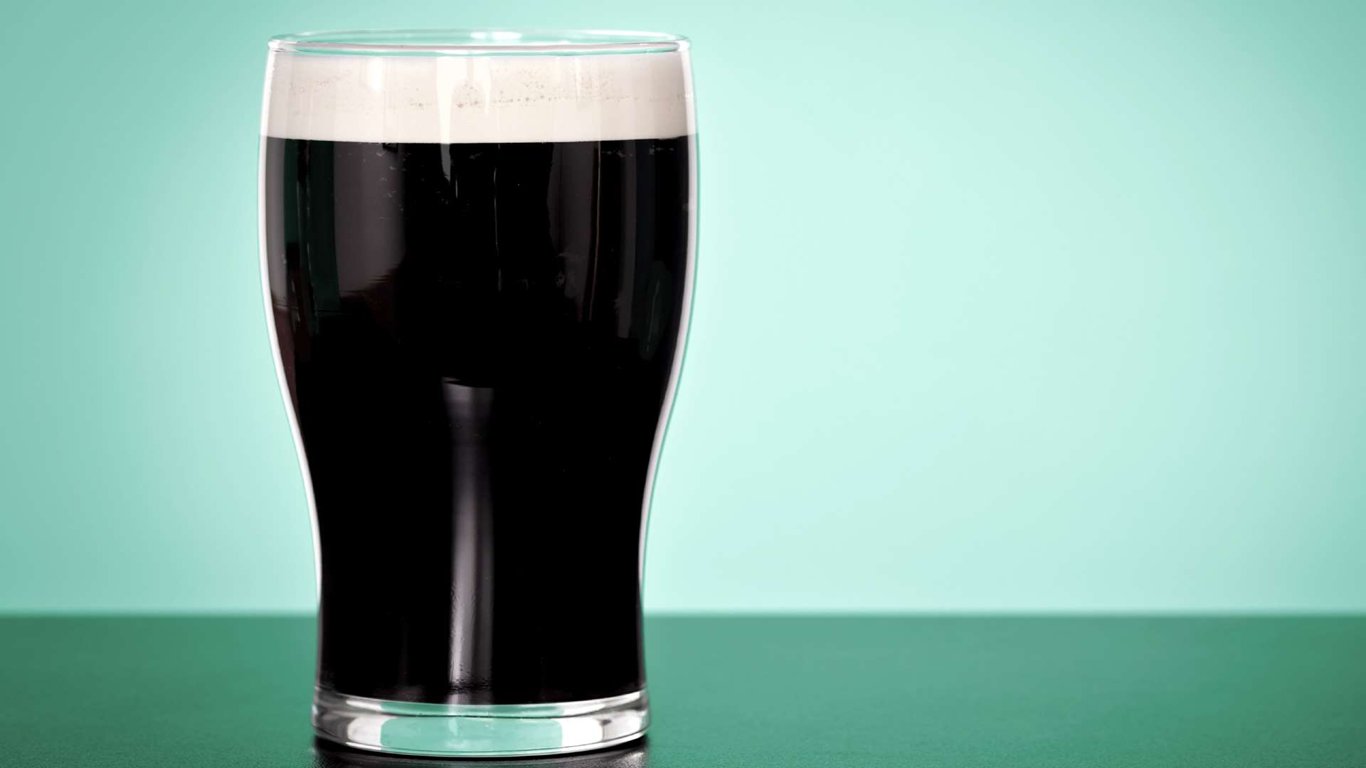 A pint of Irish stout beer