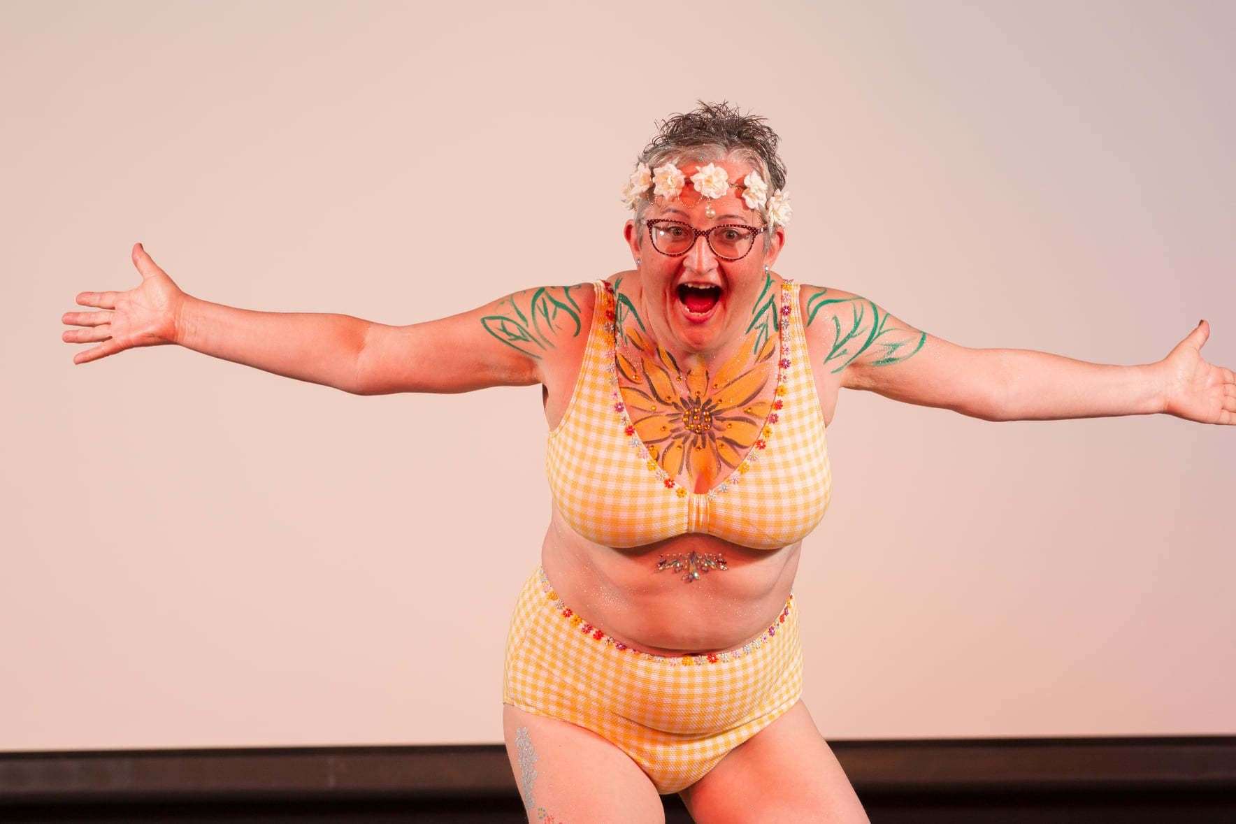Proud: women of all sizes and shapes threw away their inhibitions to take part in Lottie Hopper's body confidant fashion show at the Sheppey Little Theatre, Sheerness. Picture: James Hughes