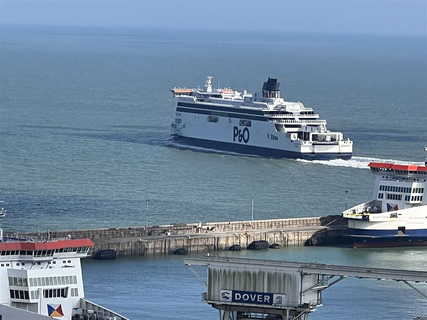 Spirit of Britain leaving Dover today. Picture: Barry Goodwin