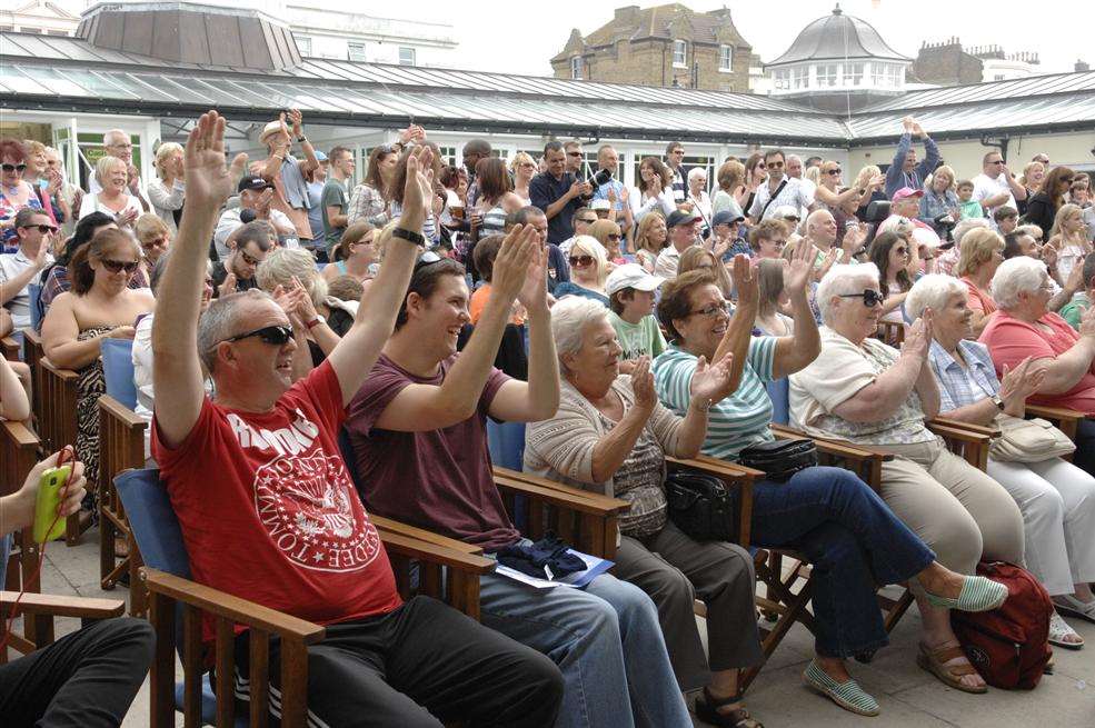 The audience for Herne Bay's Got Talent at the Central Bandstand