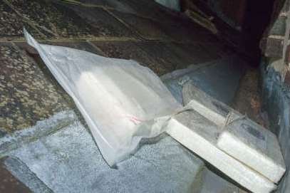 Drugs found on the roof. Picture: Kent Police.