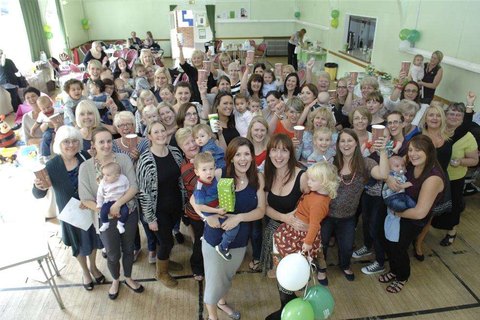 The packed Upchurch village hall for the Macmillan coffee morning