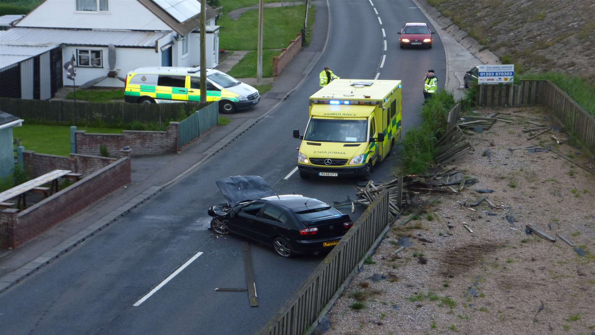 Seven cars have crashed through Guy Ruddy's fence