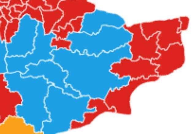 How the electoral map of Kent will look after the next general election, according to a major new poll. Picture: Survation / Best for Britain