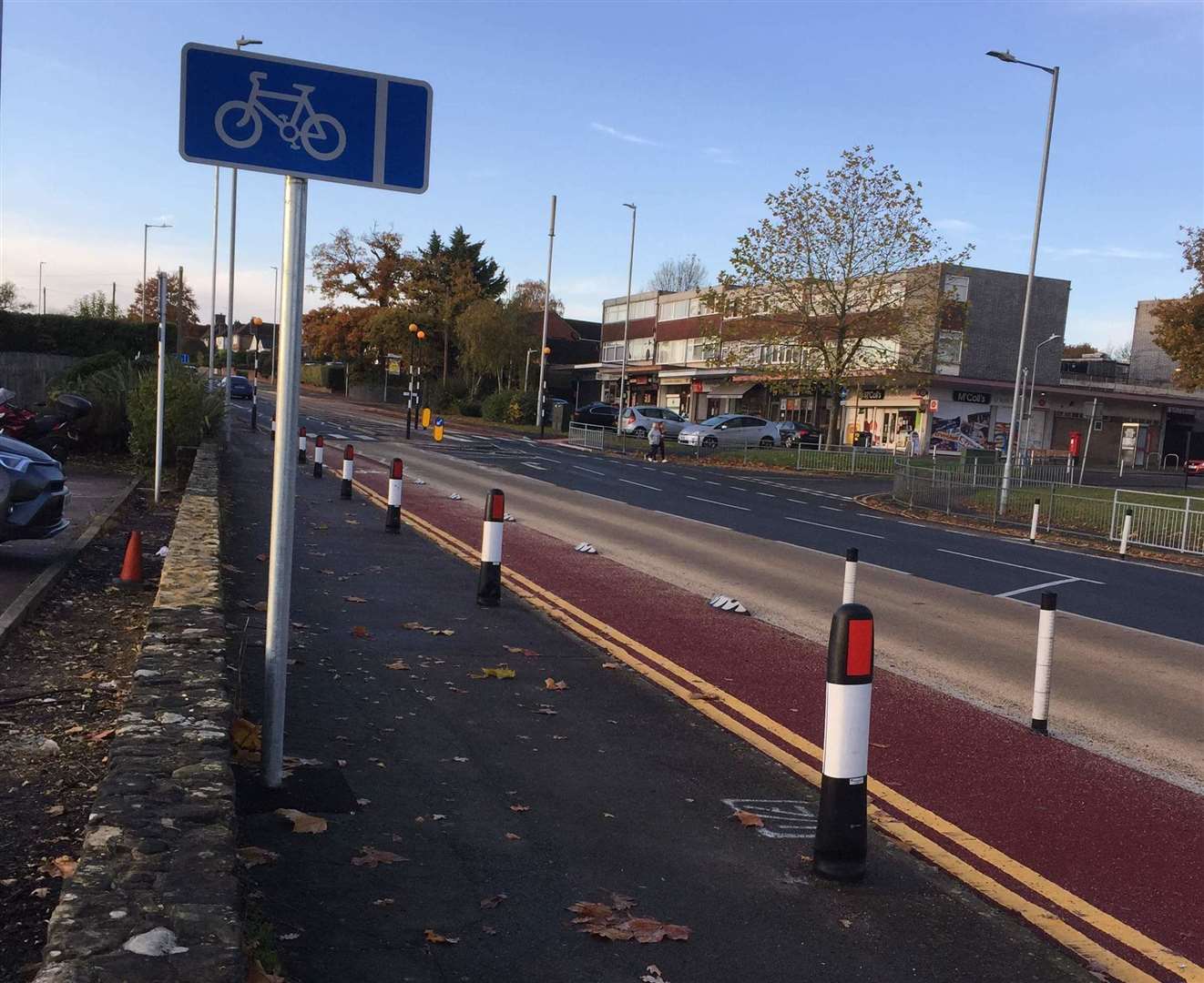 The updated cycle lane