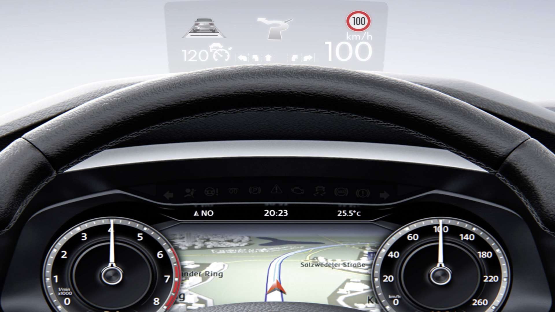 VW's 12.3in Active Info and head up displays