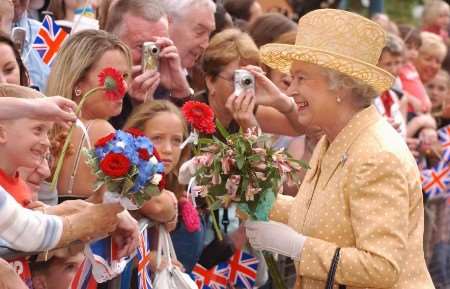 Delight as the Queen goes on walk-about. Picture: MATTHEW WALKER