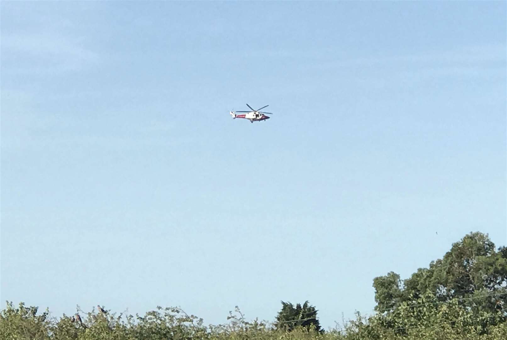 Coastguard helicopter spotted over Minster
