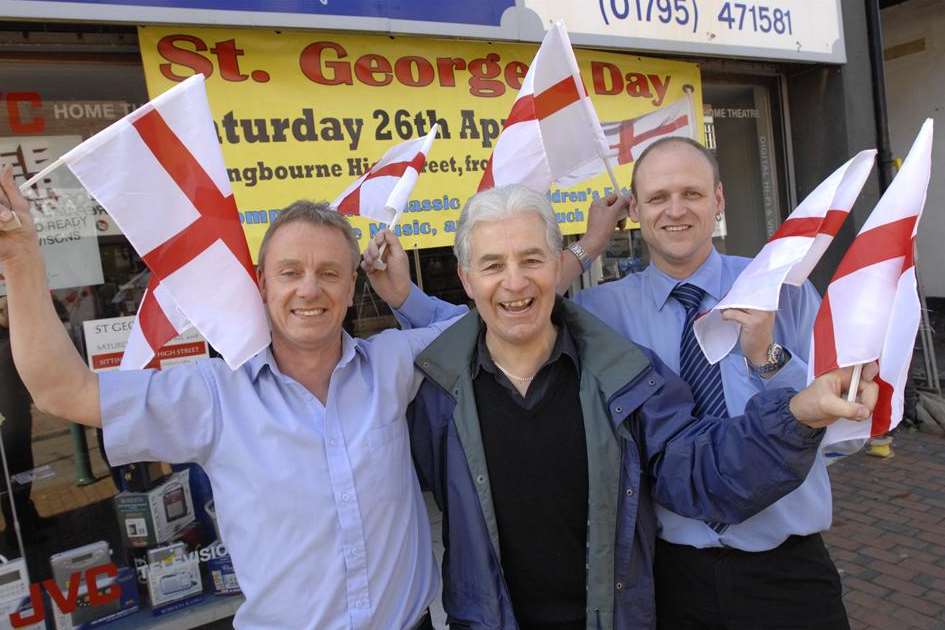 Nigel Fosbraey, Vic Brobyn and Daren Blackbourn organised Sittingbourne's St George's Day celebrations on behalf of the retail association until 2011.