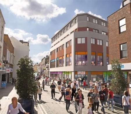 Computer-generated image of the proposed development in Week Street