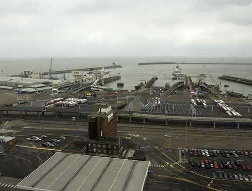 View of Dover's Eastern Docks.
