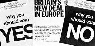 EU leaflets 1975. Archive picture
