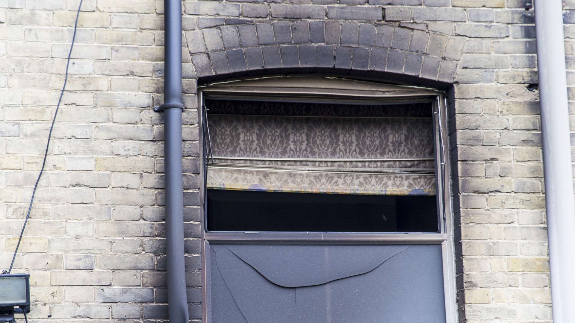 The fire caused caused to a nearby window