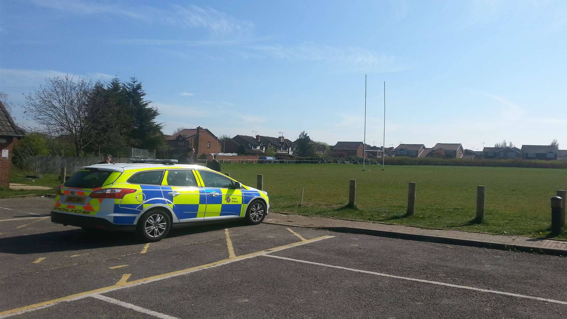 Police were seen in Whitstable Rugby Club's car park