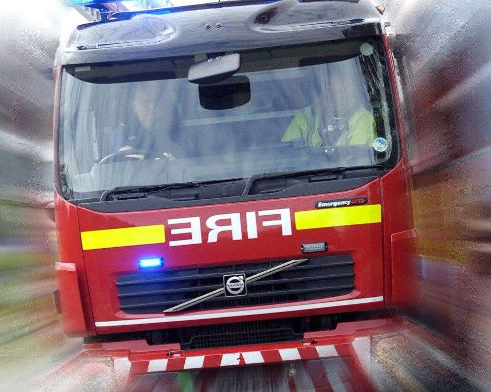 Crews attended a fire in Bearsted this afternoon