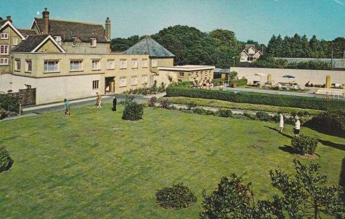 A 1970s postcard of the rear of Herne Bay Court