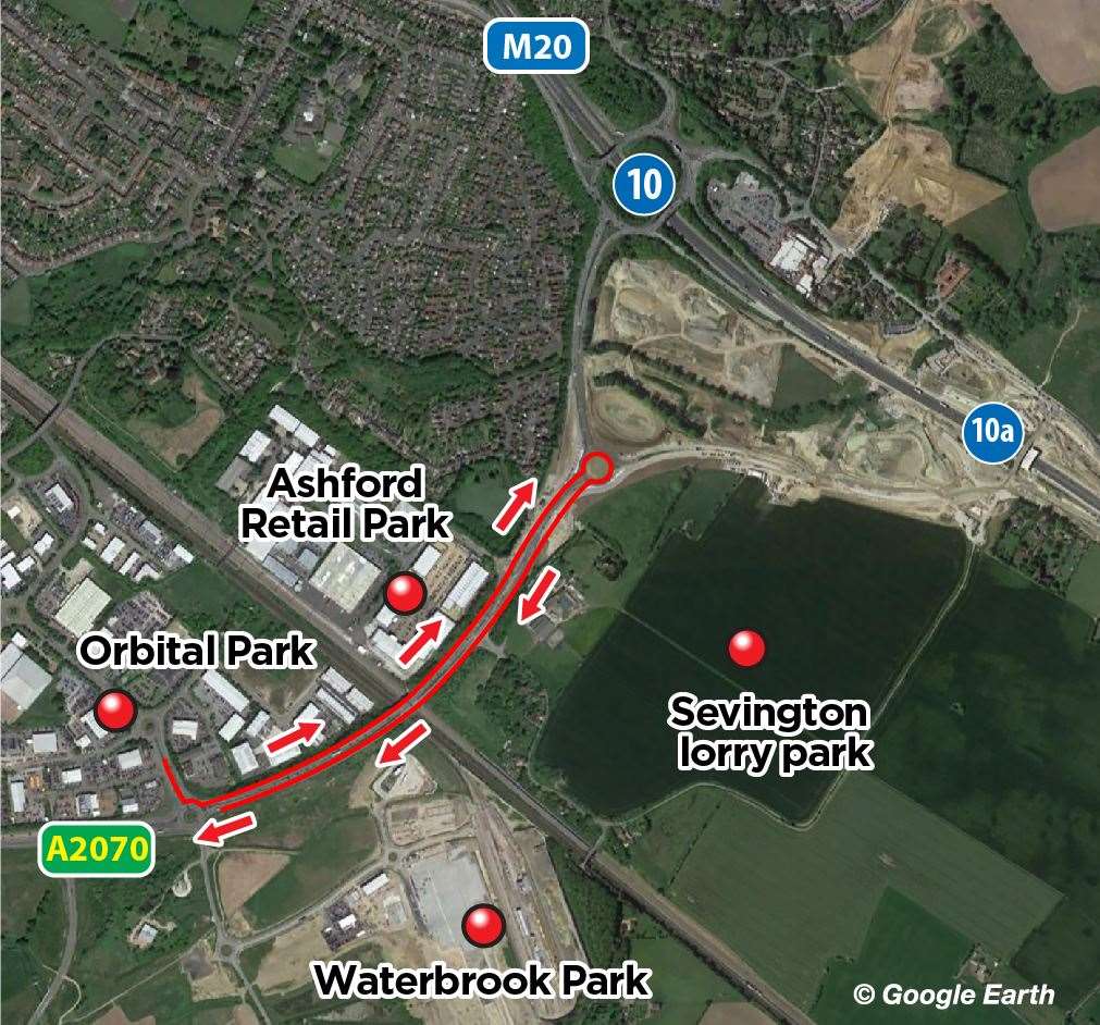 The diversion route set to be implemented from the Orbital Park roundabout