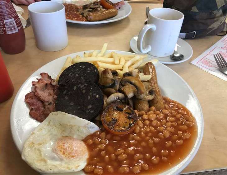 The belly-busting breakfast at Cafe Plaza in Larkfield, which scored 23 out of 25
