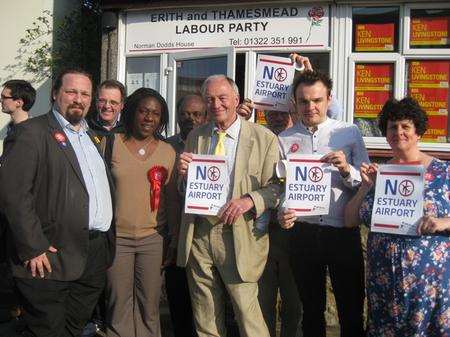 Labour campaigners with Ken Livingstone