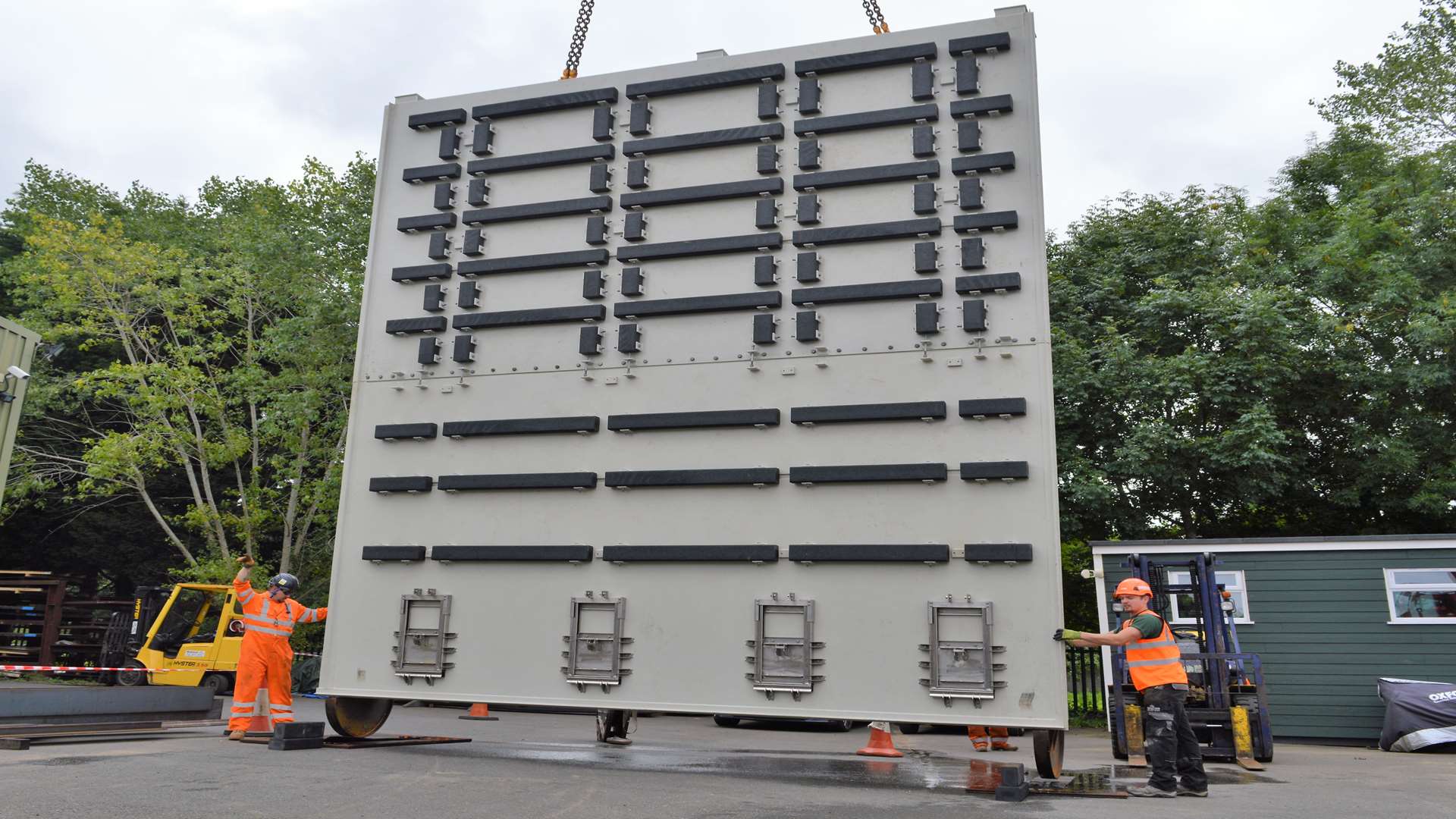New flood gates being fitted at Queenborough creek