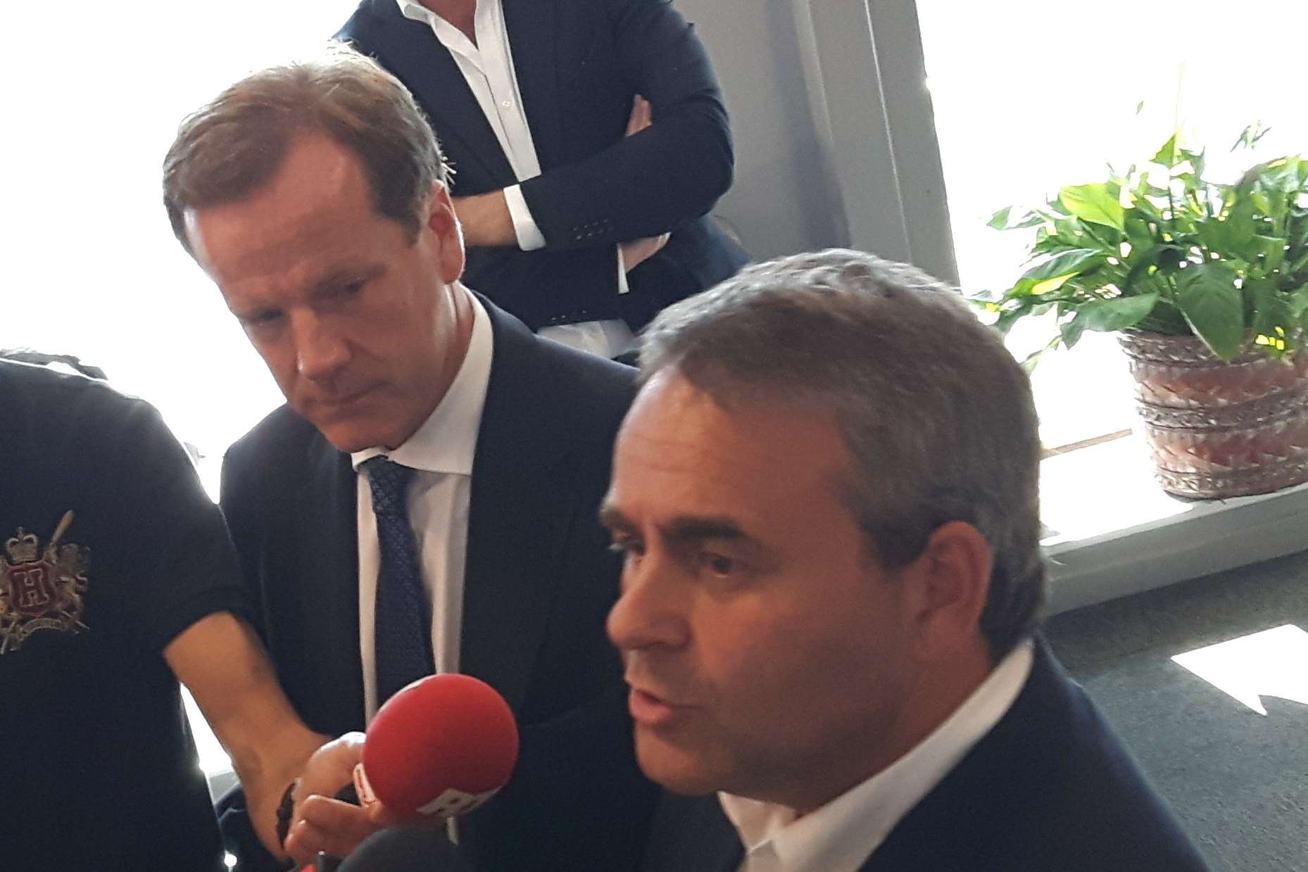 MP Charlie Elphicke with French regional leader Xavier Bertrand.