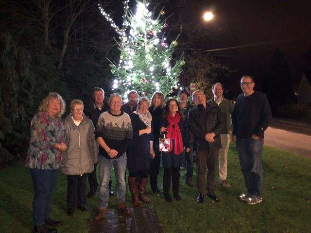 St Michaels residents at the switch on of the real tree lights