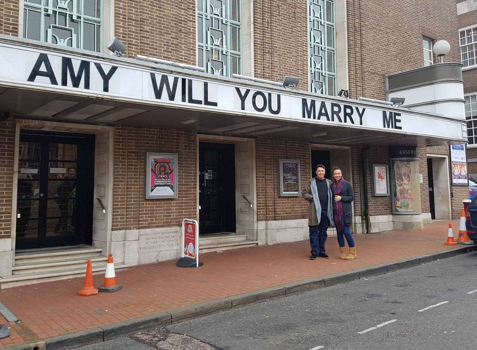 Alex's creative proposal outside the Assembly Hall Theatre in Tunbridge Wells. Picture: Assembly Hall Theatre
