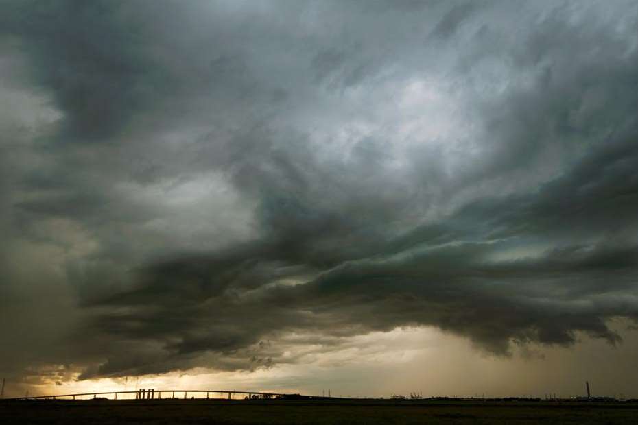Storm clouds over the Sheppey Crossing. Library picture.