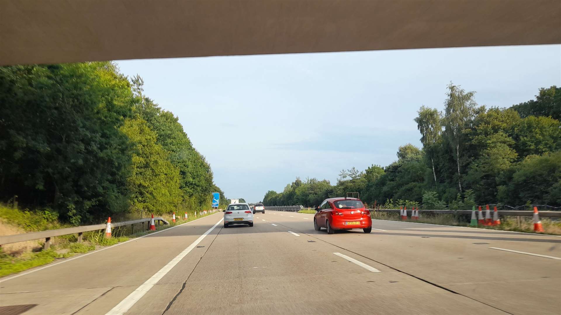 The London-bound M20 has been under 50mph restrictions for 18 months