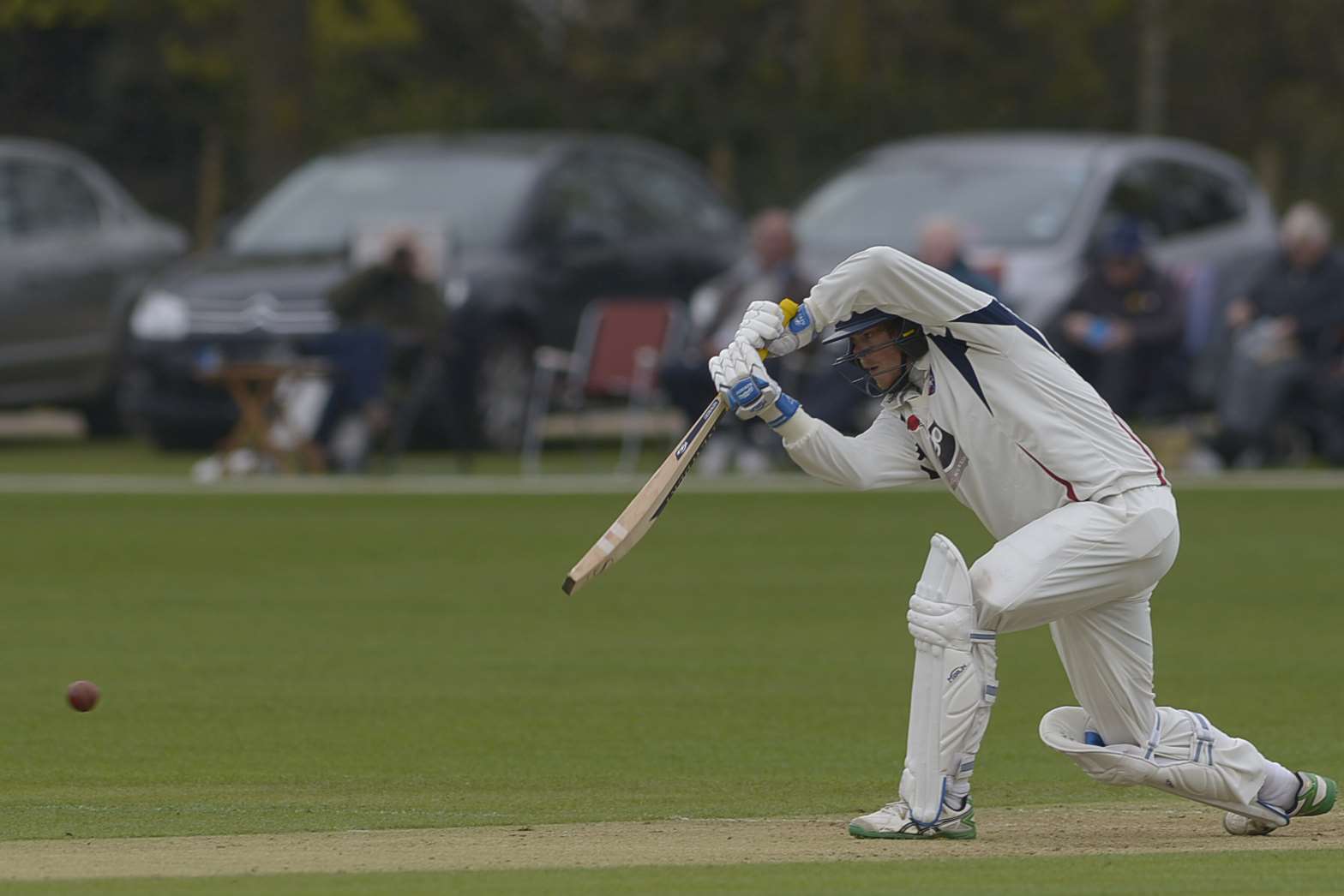 Sam Northeast drives against Glamorgan. Picture: Barry Goodwin