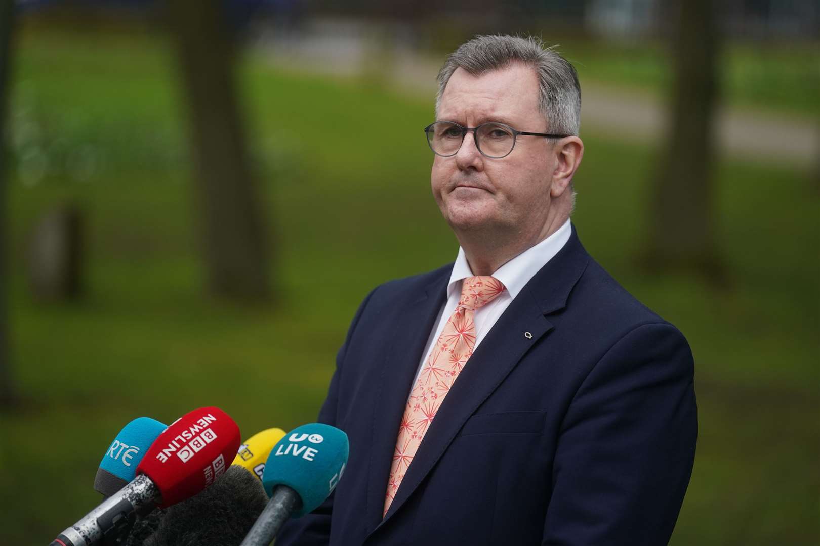 DUP leader Sir Jeffrey Donaldson said progress had been made between the EU and the UK over the protocol (Brian Lawless/PA)