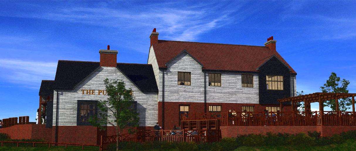 An illustration of the proposed Marstons pub.