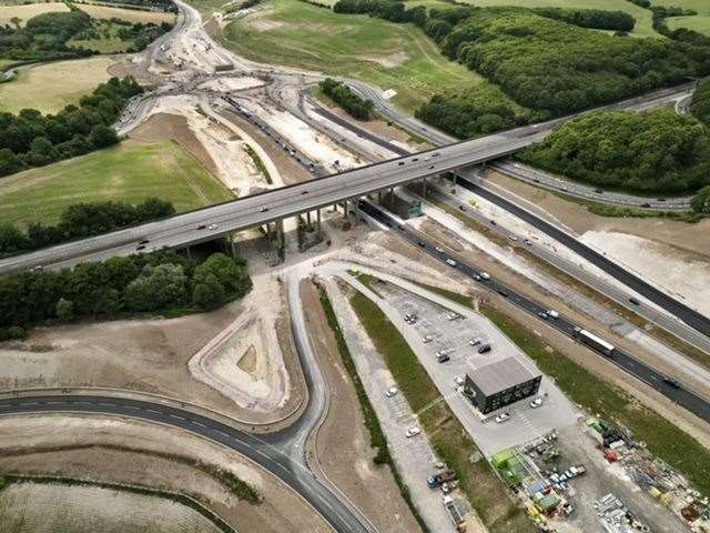 Work at the Stockbury roundabout. Picture: Philip Drew