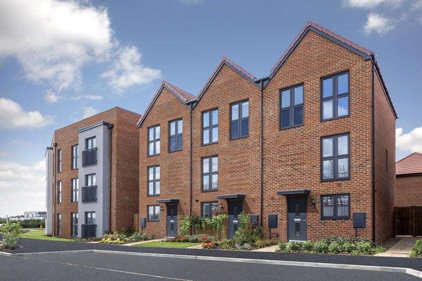The 42 homes include 37 flats with between one and three bedrooms. Pic: Barratt Homes