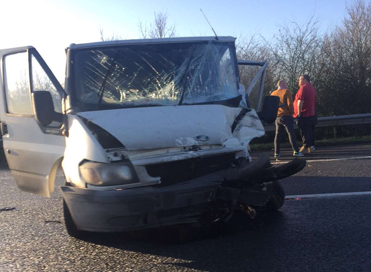 A van was involved in the crash