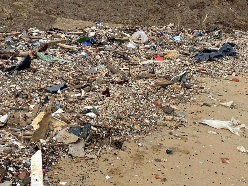 Rubbish along the Island’s beaches. Picture: Lenny Johnson