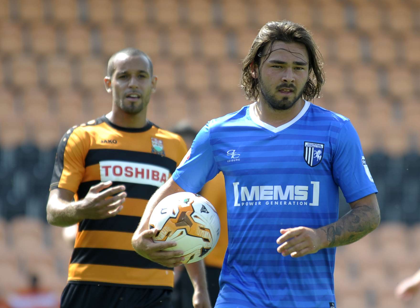 Bradley Dack playing for Gillingham against Barnet in pre-season Picture: Barry Goodwin