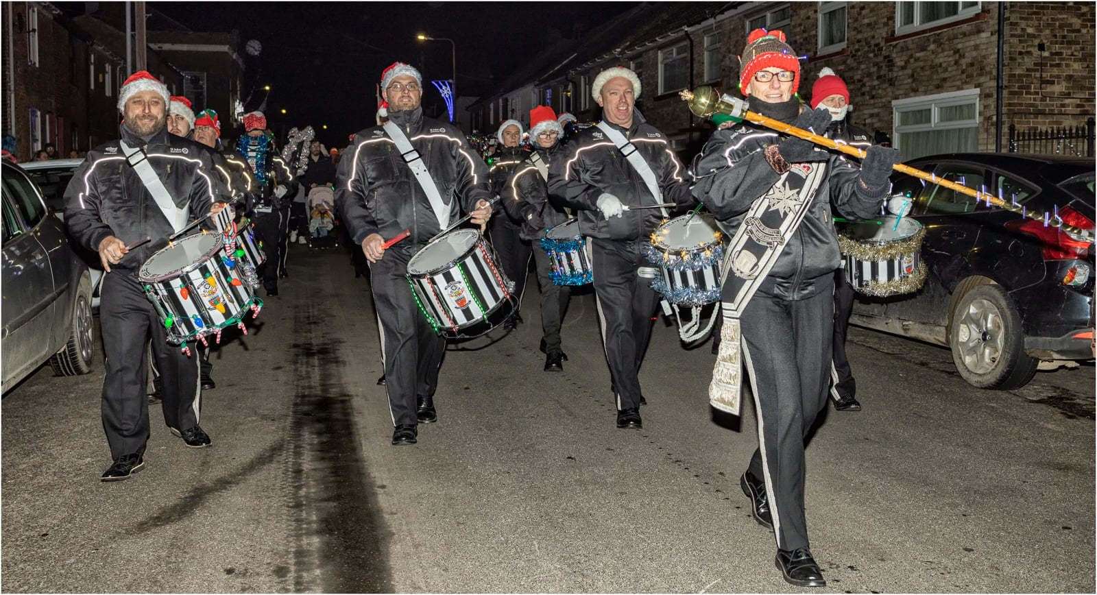 In tune: The Sheppey St John Ambulance Band led the Queenborough lantern parade. Picture: Henry Slack