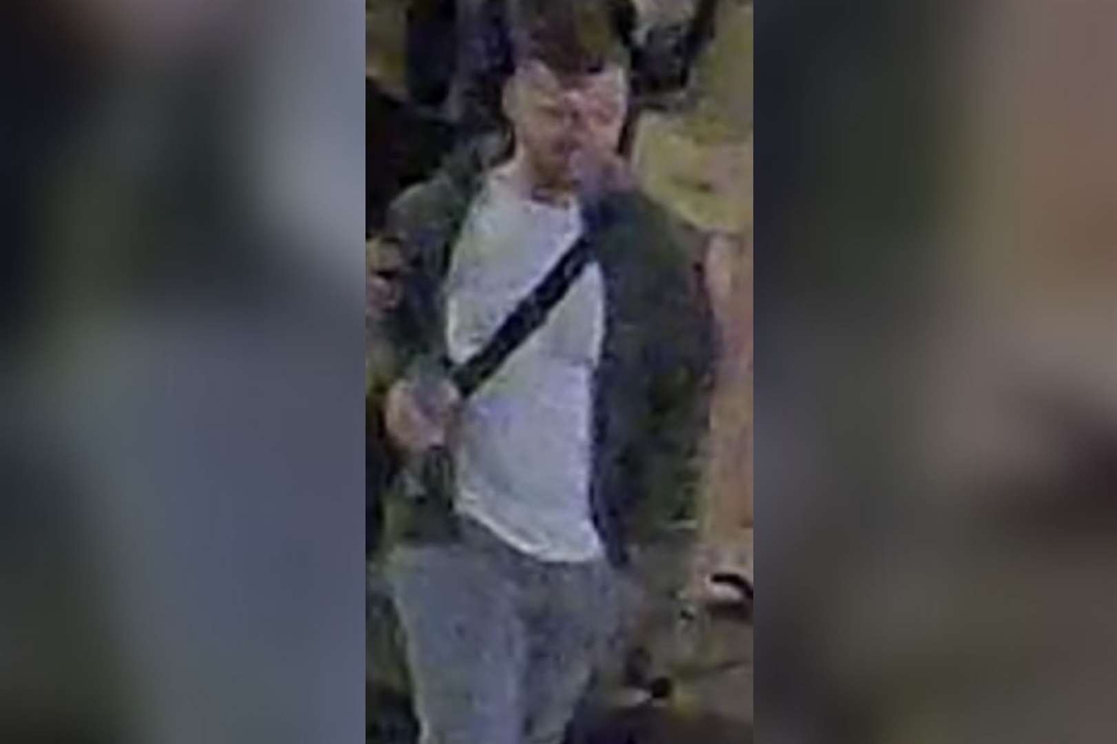 Officers would like to speak to this man after two police vehicles were damaged in Canterbury High Street. Picture: Kent Police