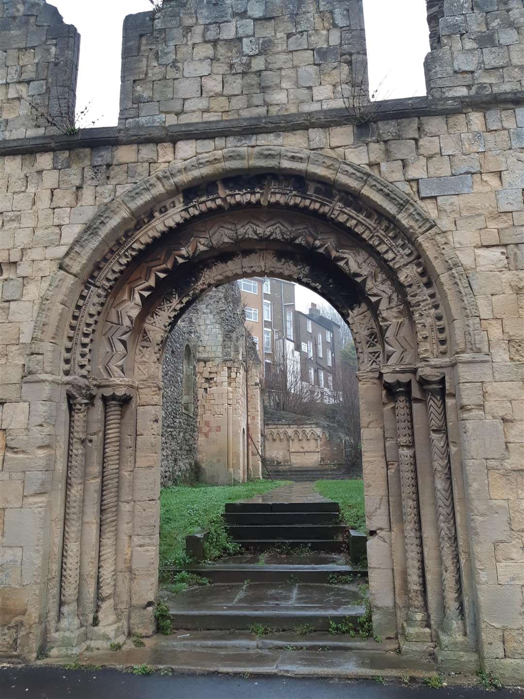 A stroll around St James' Church shows parts of the ruin's impressive architecture which survived Hitler's bombs