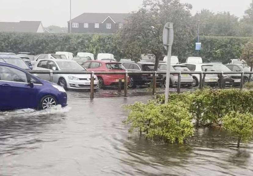 Cars could be seen struggling to drive through the site. Picture: Mel Simmons