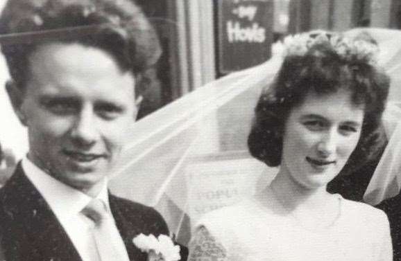 Antony and Patricia Moss married in 1960 at St Nicolas Church in Strood