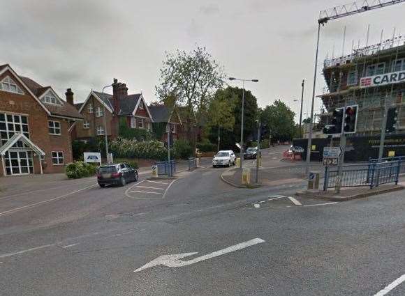 The boy was hit by a car in London Road, Sevenoaks. Picture: Google.