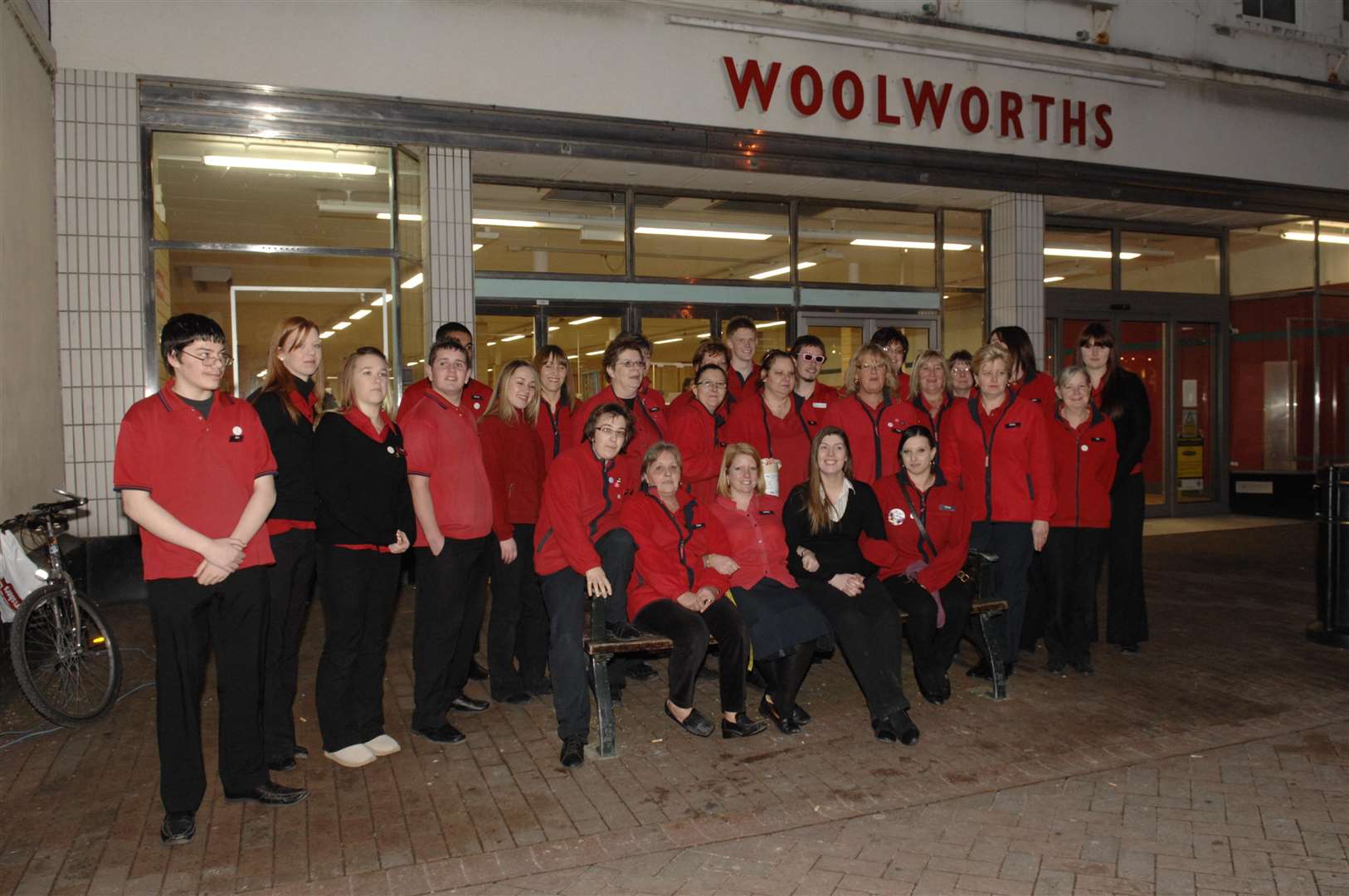 Staff at Woolworths in Deal on their last day at the store. Picture: Terry Scott