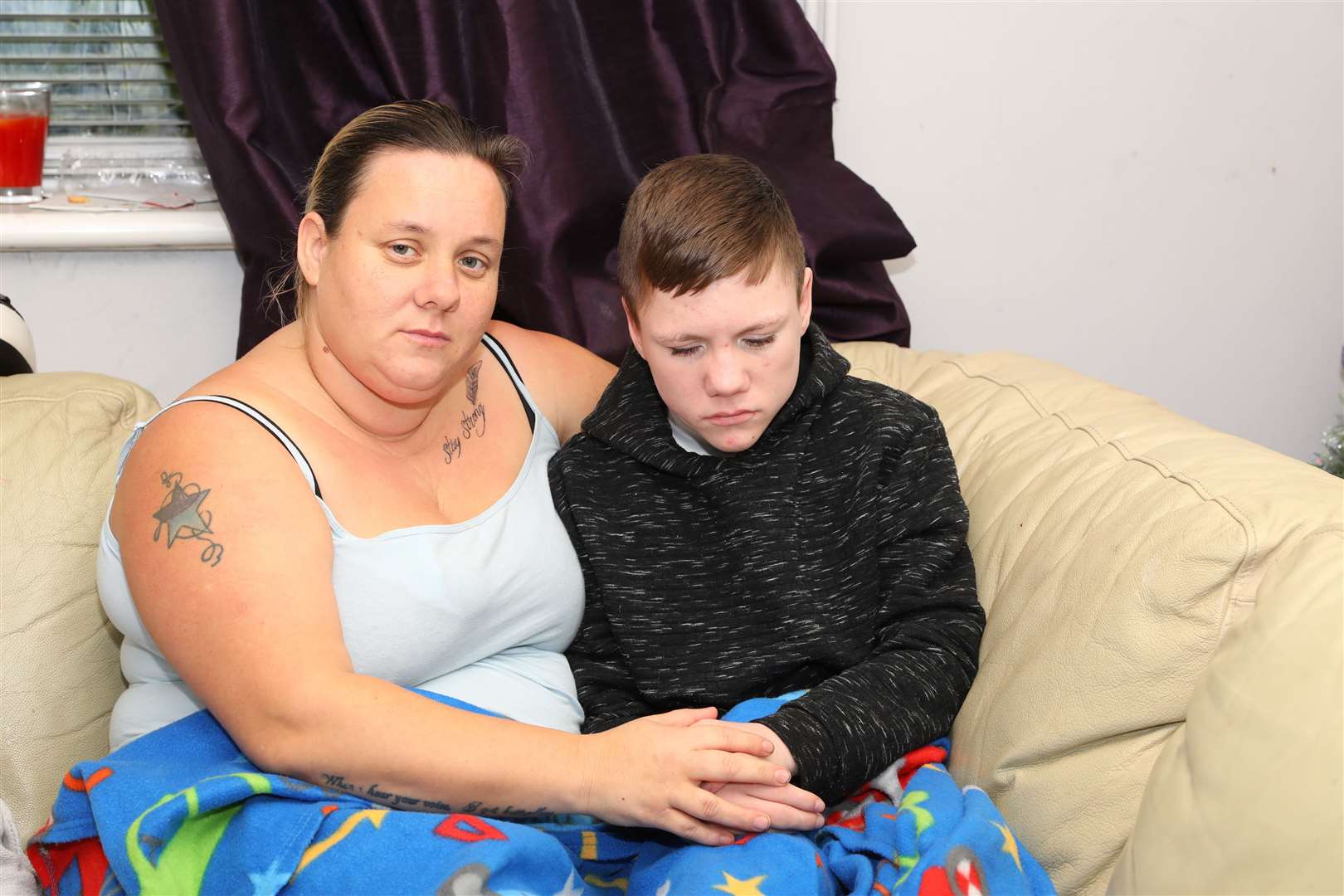 Manda Maskell with son Frankie who is deafblind and can't get a specialist school place in Kent. Pictures: Andy Jones