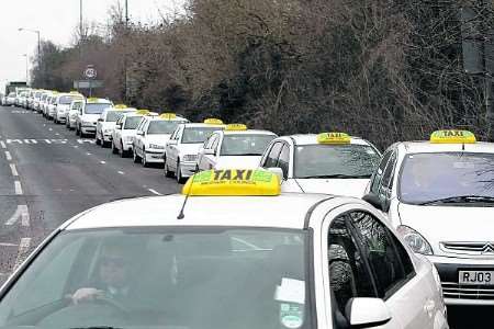 Taxis line up to pay their respect to Medway cabbie Ashley Adams, who died while on his dream holiday.